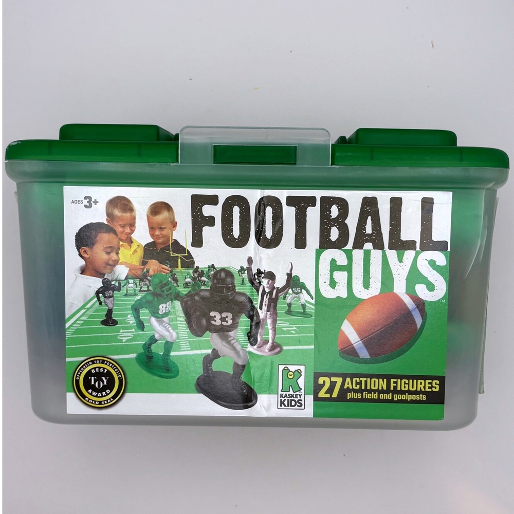 Kaskey Kids Football Guys Action Figures Green Black Missing 1‎ Lineman Kidcore